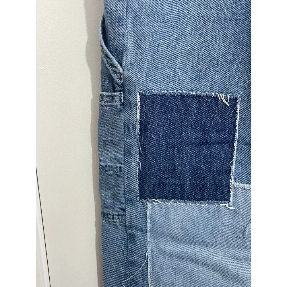 Levi's 502 Carpenter Jeans Size 29 High Rise Patchwork Grunge Skater Baggy